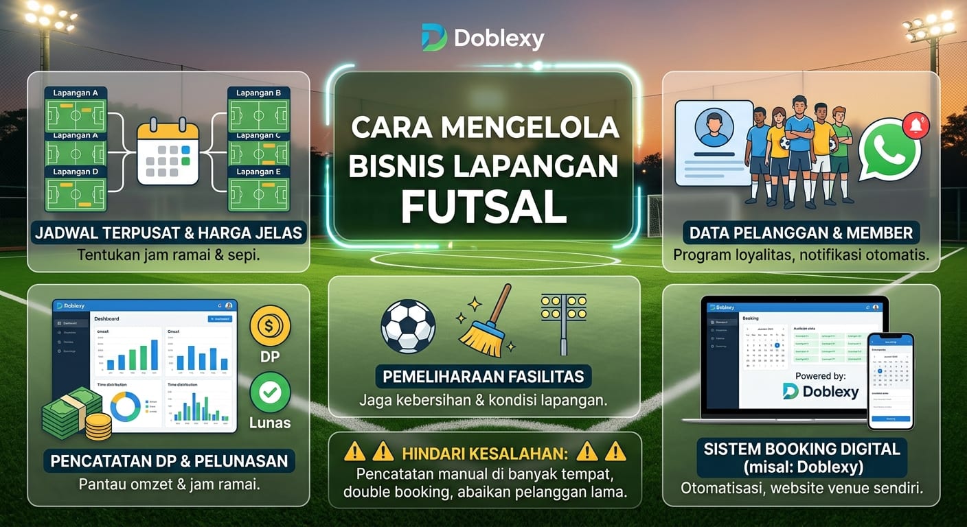 Cara Mengelola Bisnis Lapangan Futsal agar Lebih Rapi dan Menguntungkan